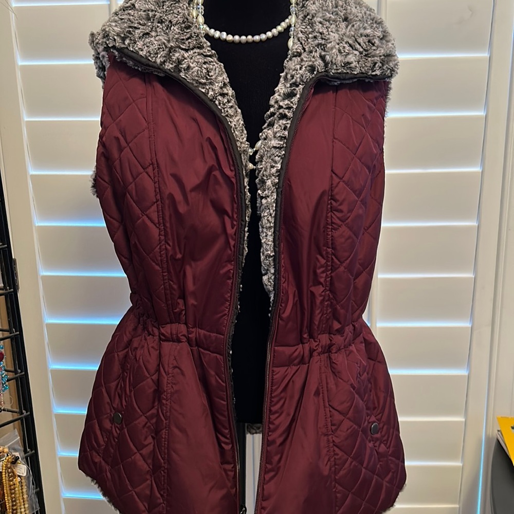 Reversible faux vest.